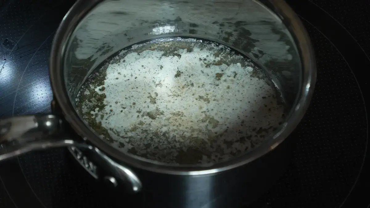 Butter melted in a saucepan