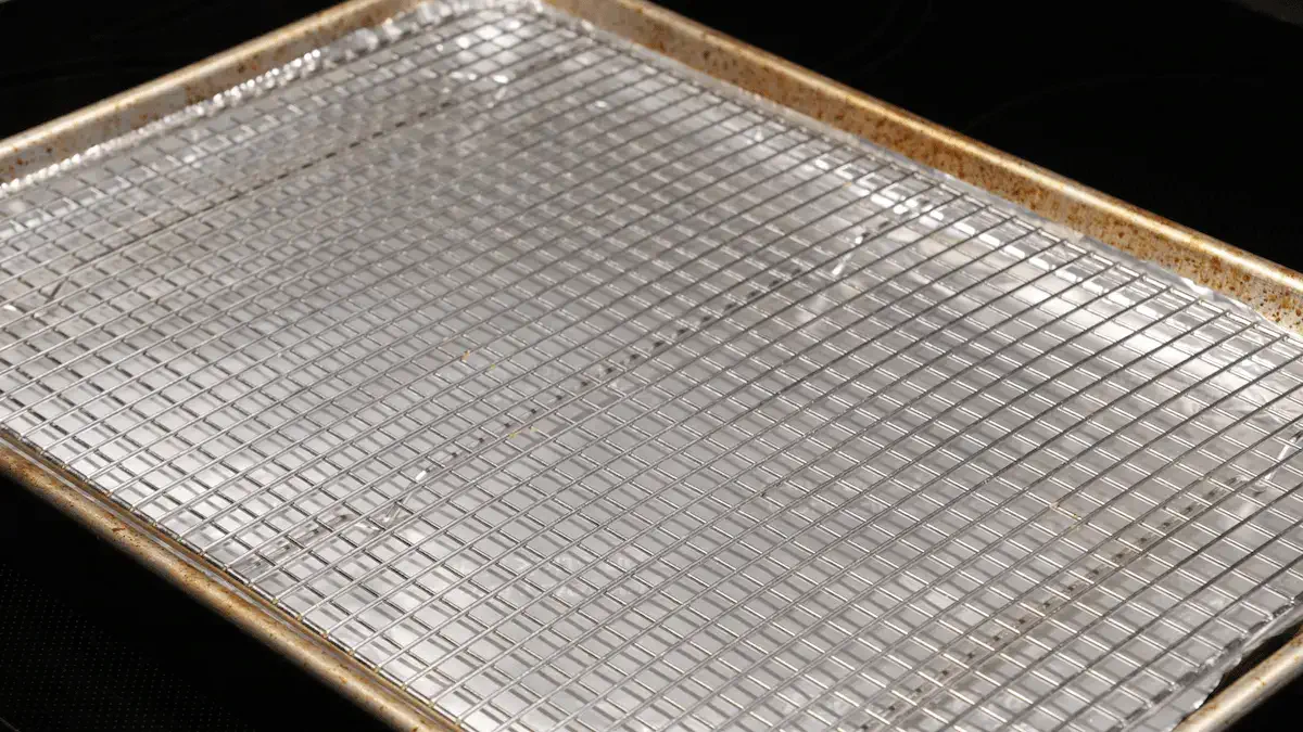 Foil-lined Baking Sheet with rack
