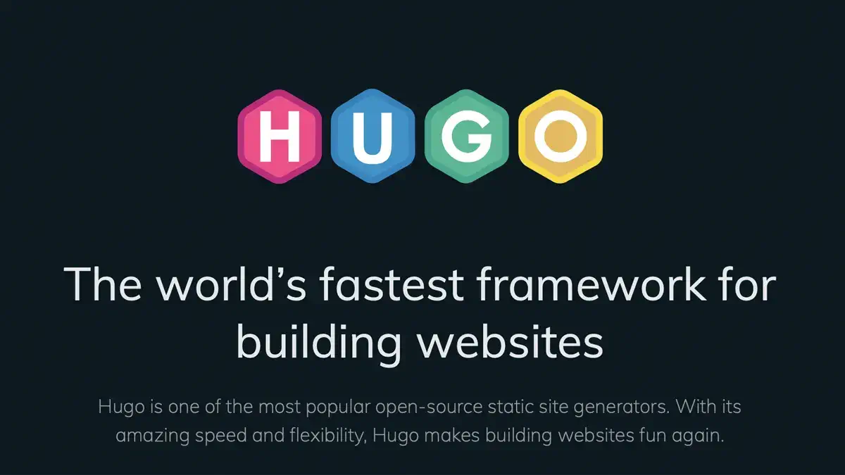 Screenshot of the HUGO Website's HomePage